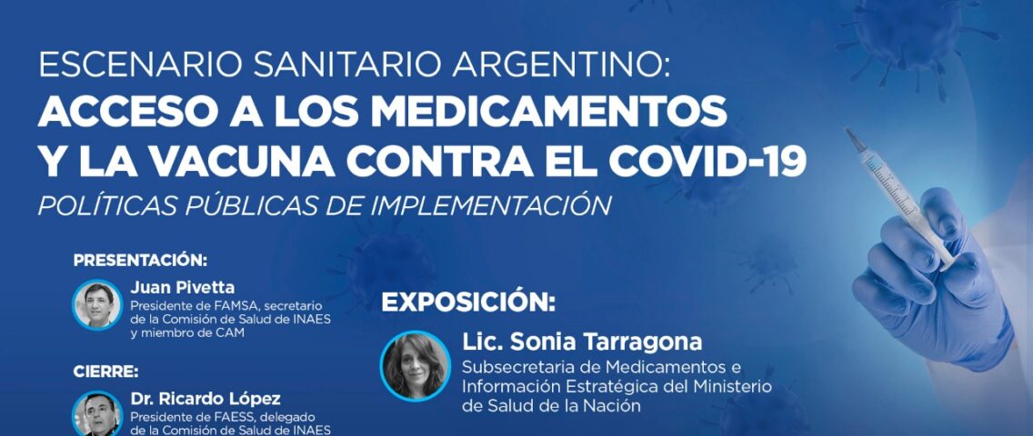 Salud: Nuevo webinario para analizar políticas públicas de acceso a medicamentos y la vacuna contra el Covid-19