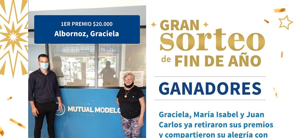 LOS GANADORES DEL “GRAN SORTEO DE FIN DE AÑO – ASOCIACIÓN MUTUAL MODELO DE ENTRE RÍOS” YA RETIRARON SUS PREMIOS Y COMPARTIERON SUS AFORTUNADAS EXPERIENCIAS
