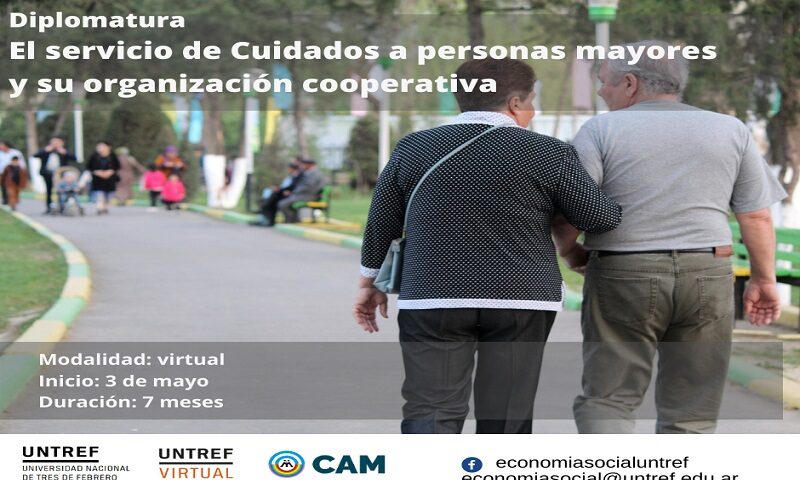 CAM junto a UNTREF ofrecen  diplomaturas en “Economía Social y Clubes” y “El servicio de cuidados a personas mayores y su organización cooperativa”